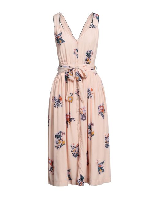 Sessun Pink Midi-Kleid