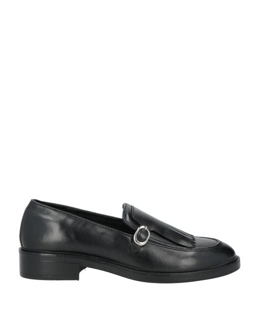 Emanuélle Vee Black Loafers Leather