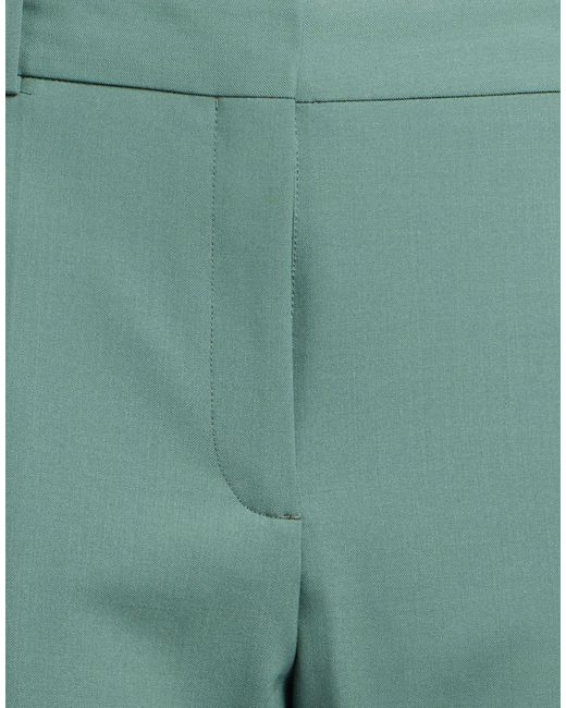 Maje Green Pants Polyester, Virgin Wool, Elastane
