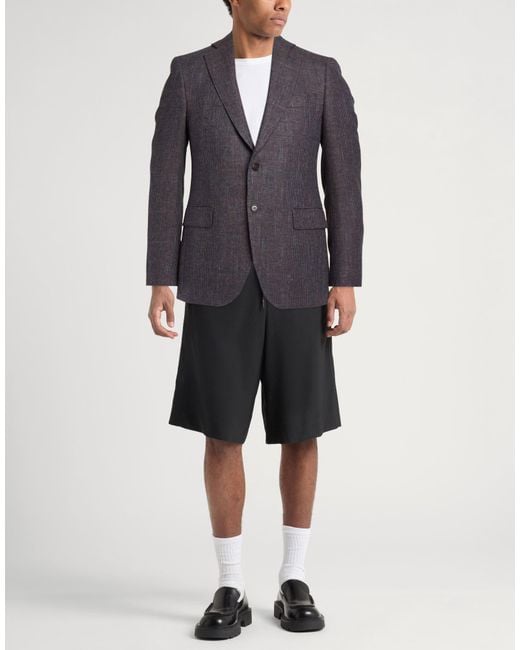 Tombolini Blue Blazer Wool, Cotton, Linen, Polyamide for men