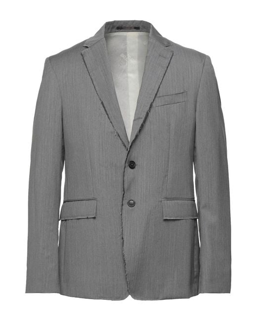 Grifoni Gray Blazer Virgin Wool for men