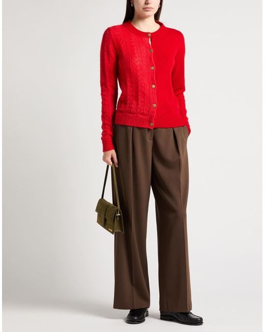 Ballantyne Red Cardigan Wool, Mohair Wool, Polyamide, Cashmere, Silk