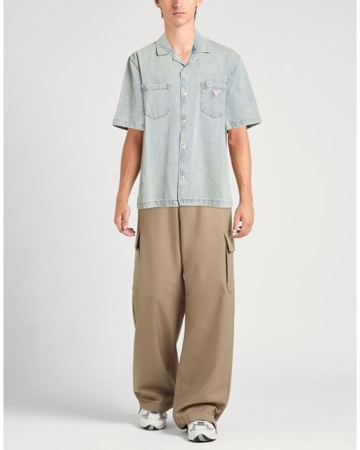 Guess Blue Denim Shirt for men