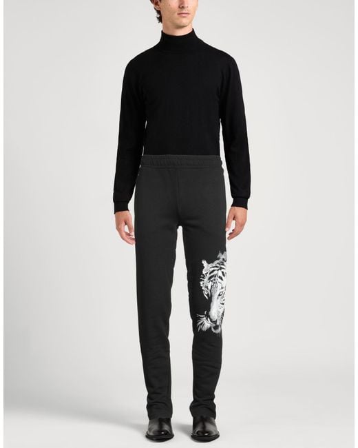 Roberto Cavalli Black Pants Cotton, Polyester for men