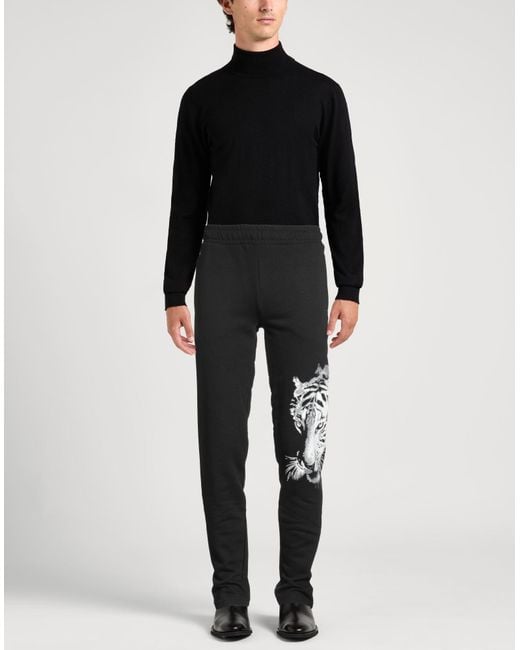 Roberto Cavalli Black Pants Cotton, Polyester for men