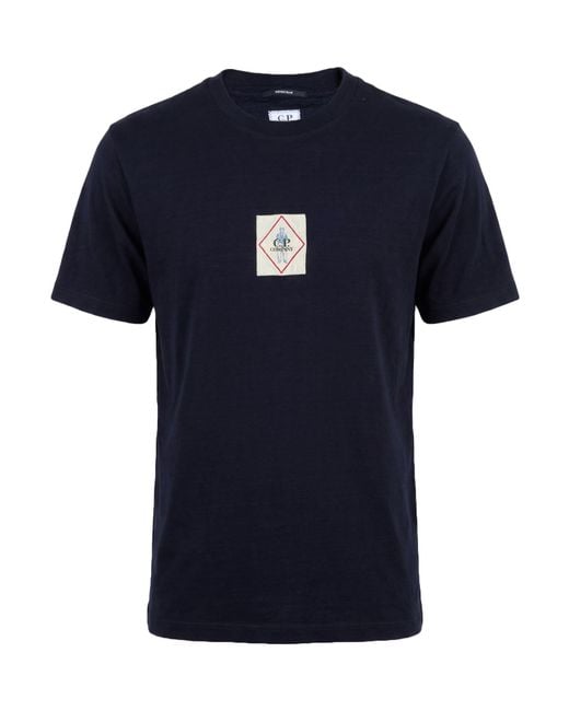 C P Company Blue T-Shirt Cotton for men