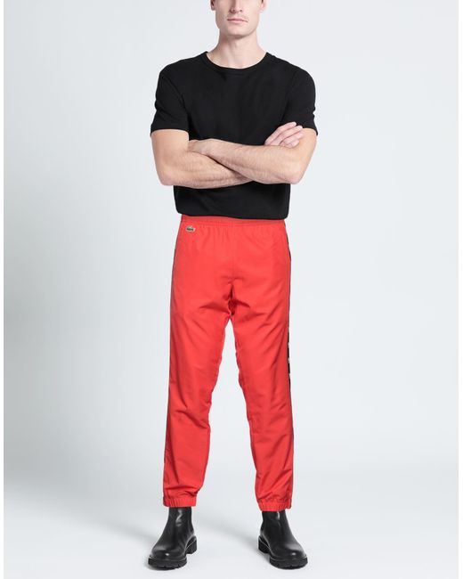 Pantalone di Lacoste in Red da Uomo