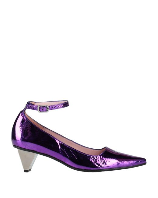 Ras Purple Pumps Leather