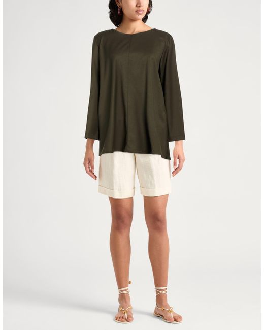 Alpha Studio Green Dark Top Polyester, Viscose, Elastane