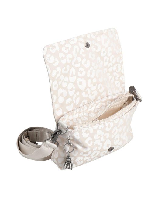 Kipling White Handbag Polyamide, Polyester