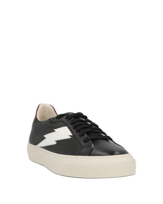 Stokton Black Sneakers Leather for men