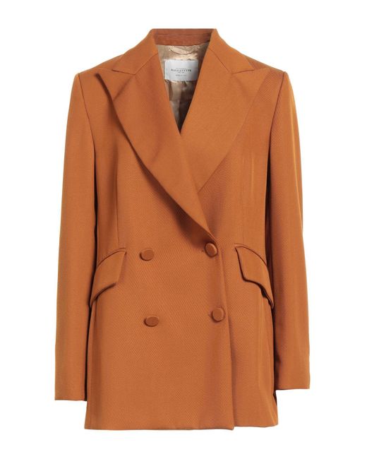 Ballantyne Brown Blazer Polyester, Virgin Wool