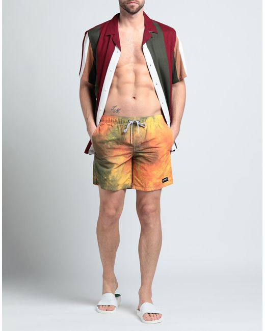 Sundek Orange Swim Trunks for men