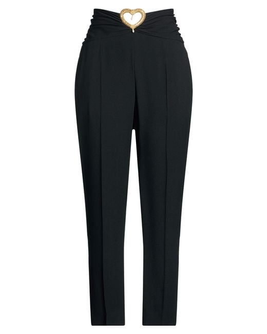 Moschino Black Pants Acetate, Viscose