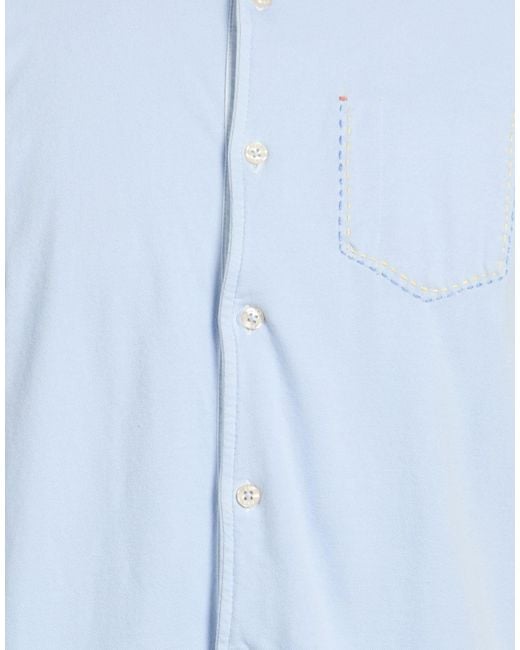 Bob Blue Shirt Cotton, Elastane for men
