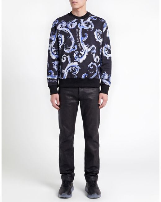 Versace Jeans Couture Blue Sweatshirt Cotton for men