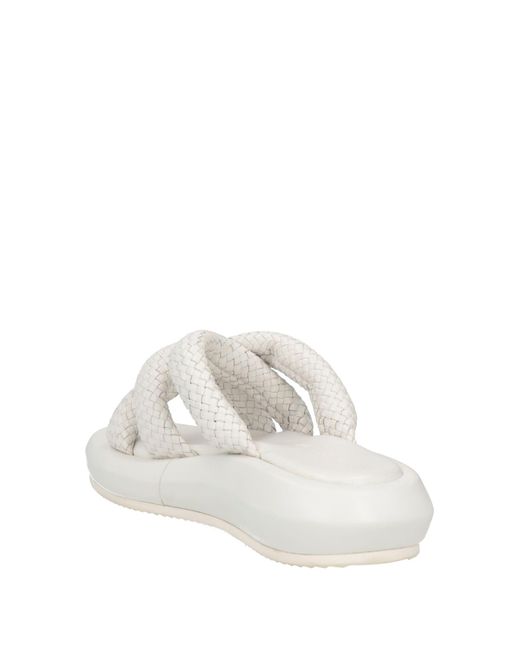 Emanuélle Vee White Sandals Soft Leather