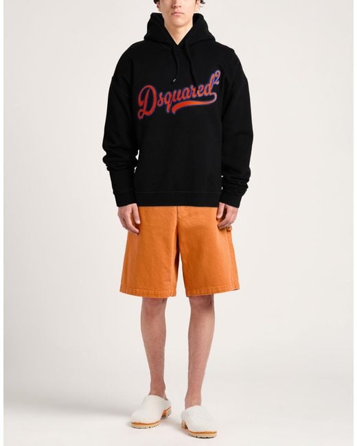 DSquared² Black Sweatshirt Cotton for men