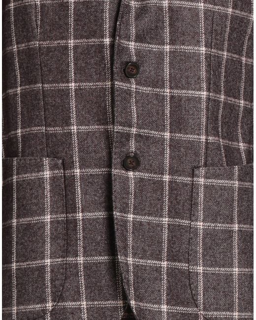 L.b.m. 1911 Brown Blazer Wool, Polyester for men