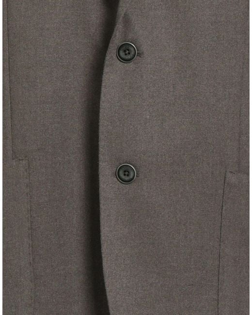 Barbati Gray Dark Blazer Polyester, Viscose, Elastane for men
