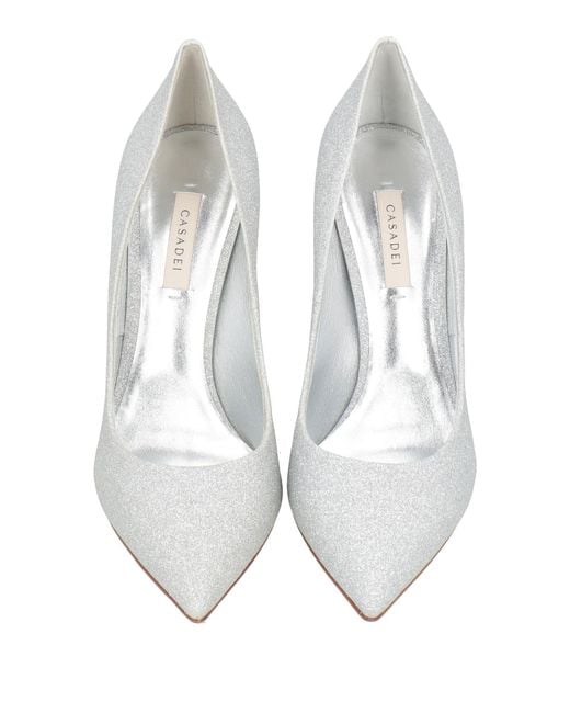 Casadei White Pumps