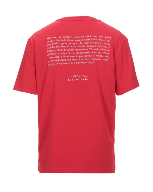 Throwback. Red T-shirt for men