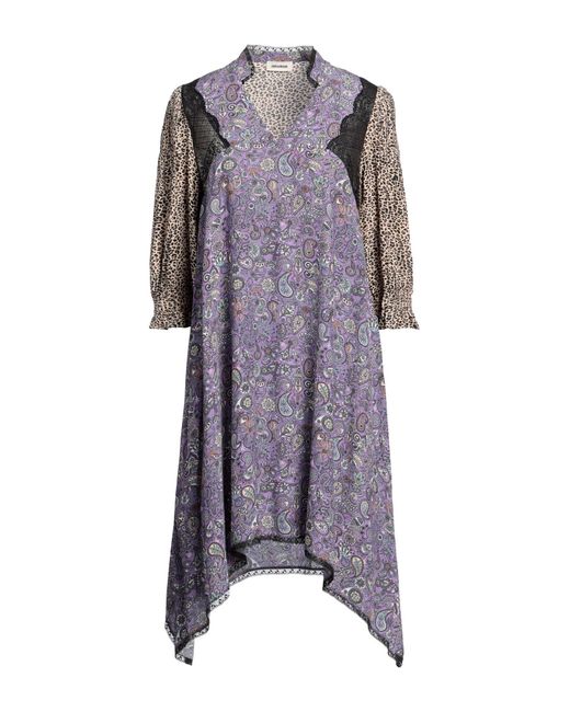 Zadig & Voltaire Purple Midi Dress