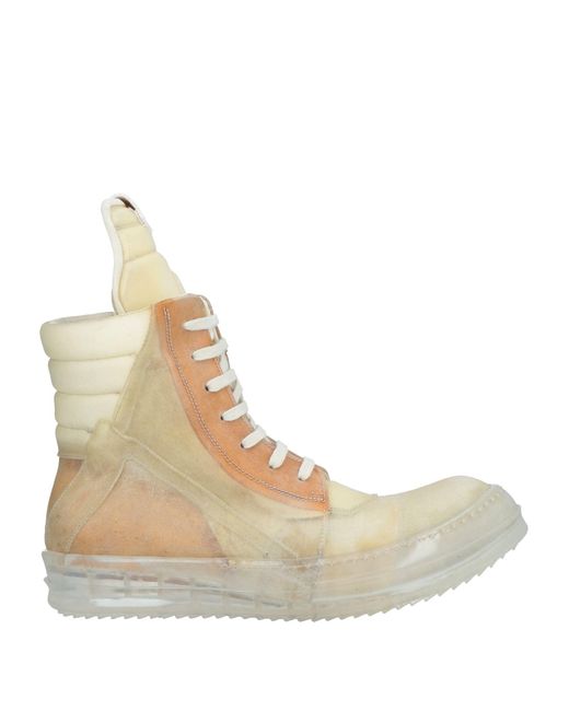 Rick Owens Natural Ankle Boots