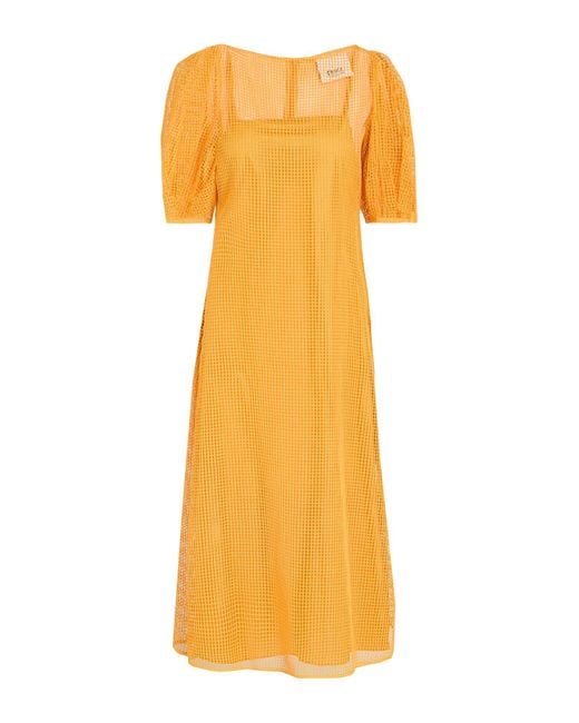 Vestido midi Erika Cavallini Semi Couture de color Yellow
