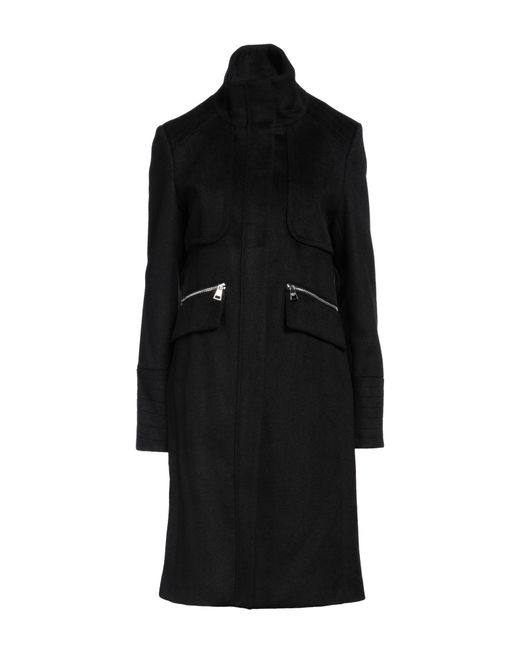 Karl Lagerfeld Coat in Black Lyst UK