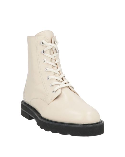 Stuart Weitzman Natural Ivory Ankle Boots Calfskin