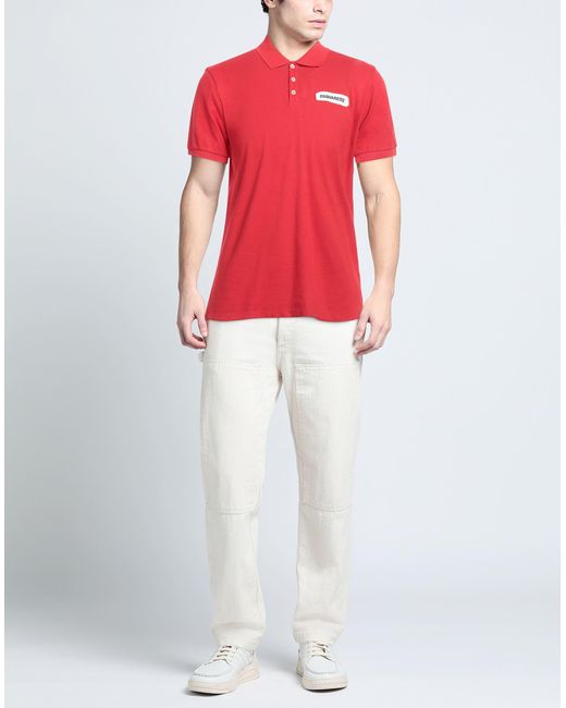 DSquared² Red Polo Shirt for men