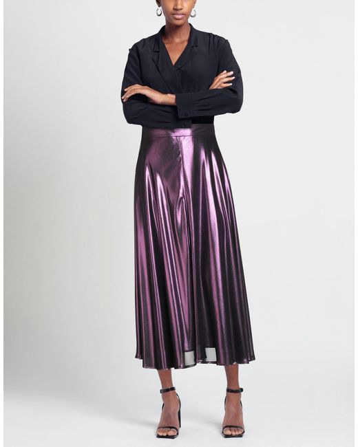 SAGE AND IVY Purple Midi Skirt Polyester