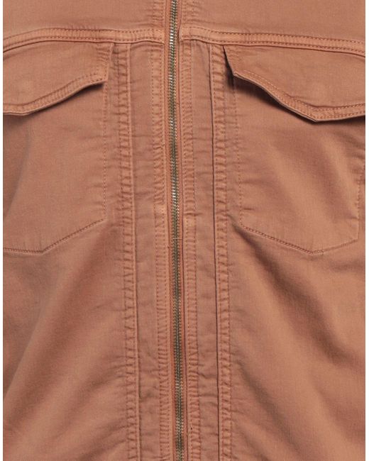 John Varvatos Brown Hooded Denim Jacket for men