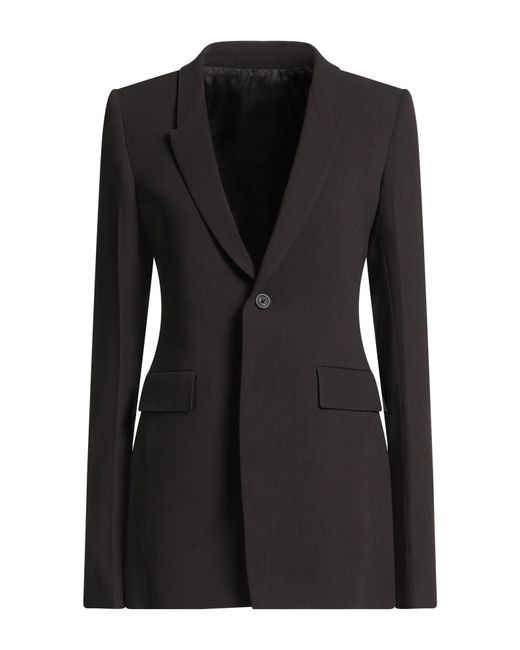 Rick Owens Black Blazer Virgin Wool