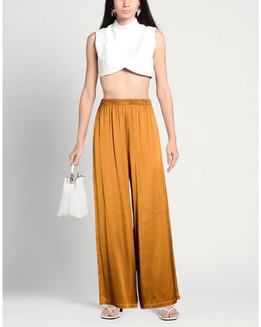 Souvenir Clubbing Orange Tan Pants Viscose, Elastane