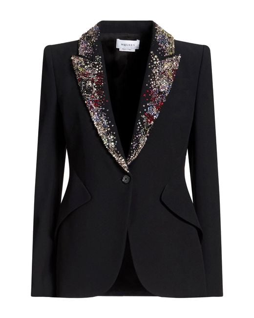 McQueen Black Blazer Viscose, Acetate