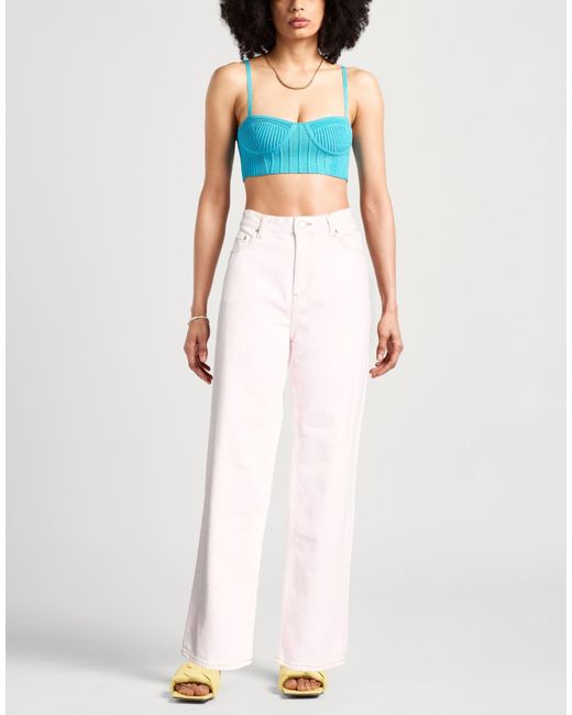 Ganni White Pants Organic Cotton