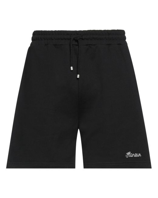 FLANEUR HOMME Black Shorts & Bermuda Shorts for men
