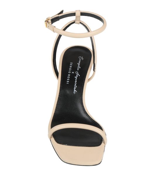 Evangelie Smyrniotaki x Sergio Rossi White Sandals
