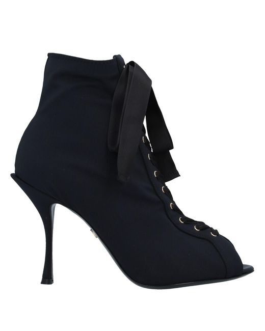 Dolce & Gabbana Blue Ankle Boots Polyamide, Elastane, Polyester