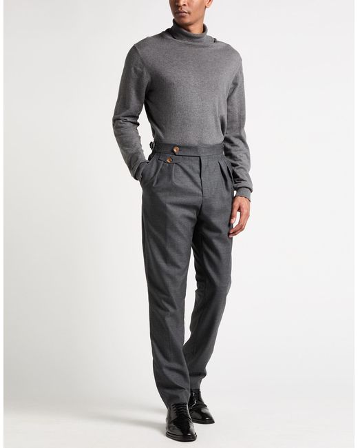 Brunello Cucinelli Gray Pants Virgin Wool for men