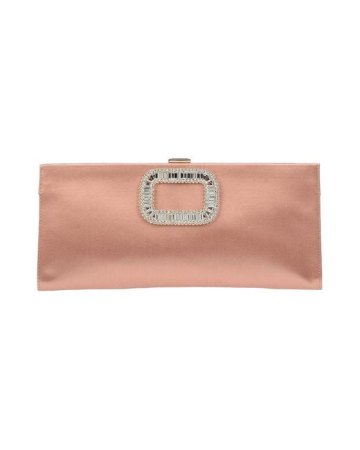 Roger Vivier Pink Handbag Textile Fibers