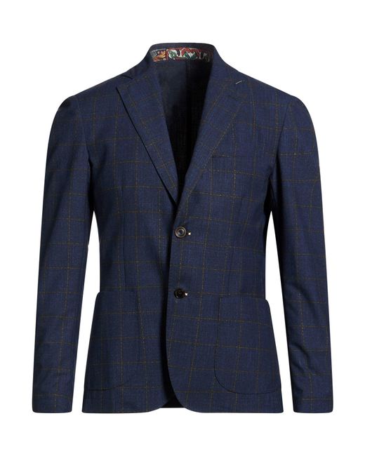 Bob Blue Blazer Polyester, Viscose, Elastane for men
