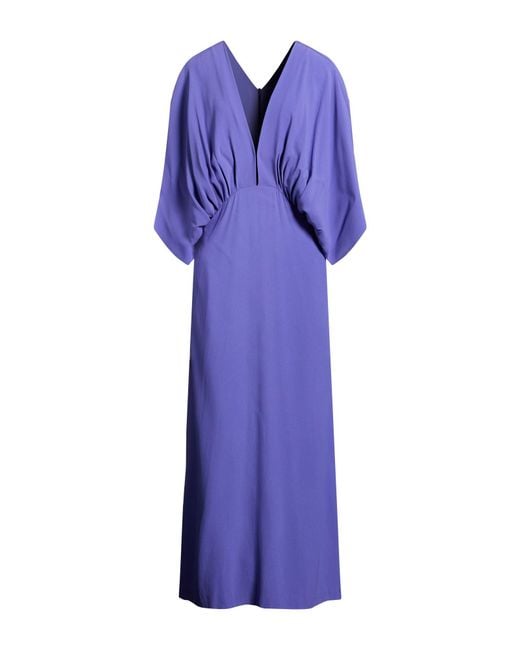 Liviana Conti Purple Maxi Dress Viscose, Acetate