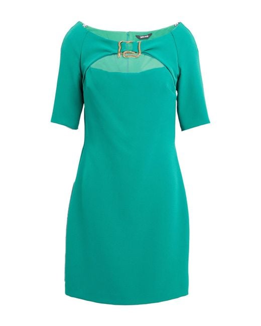 Just Cavalli Blue Mini Dress Polyester, Elastane