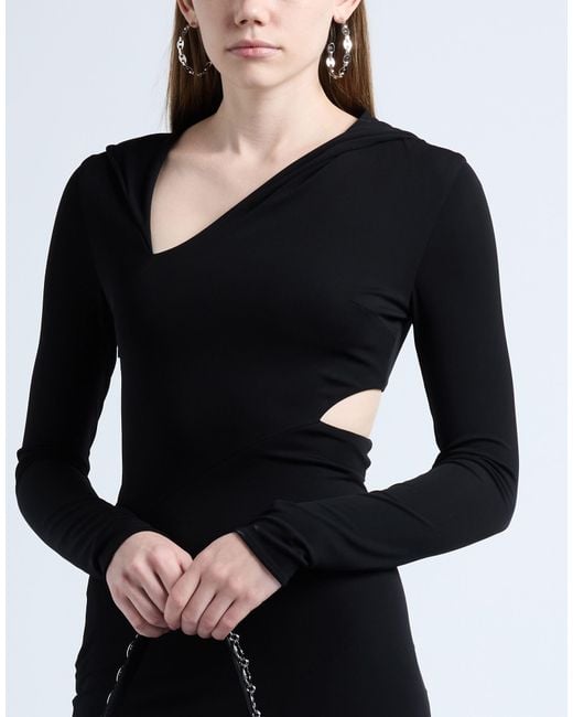 Versace Black Maxi Dress Viscose, Elastane