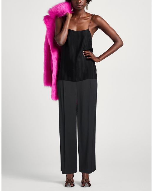 Twinset Black Pants Viscose, Polyester, Elastane
