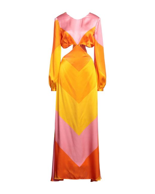 Raquel Diniz Orange Maxi Dress