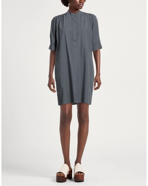 Ottod'Ame Gray Mini Dress Cotton